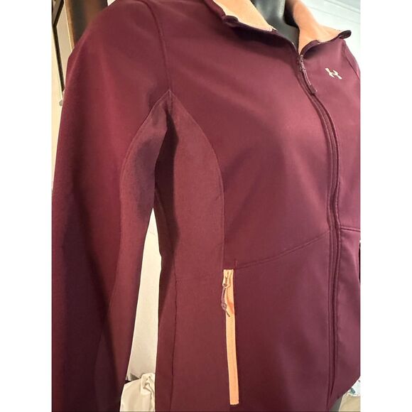 Under Armour Women's Burgundy Fitted Coldgear Infrared Shield Jacket Medium - Picture 4 of 7